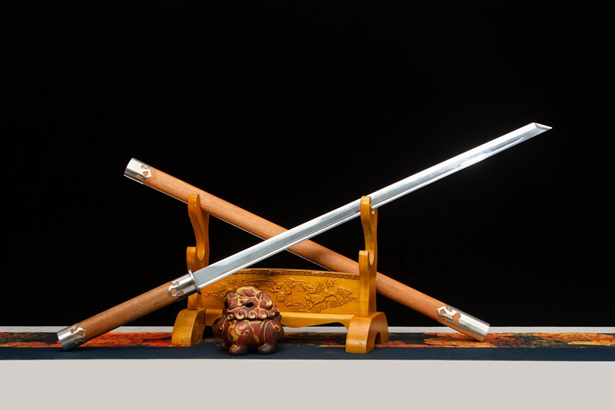 三色铜“青龙刀盘”武士刀（黑檀