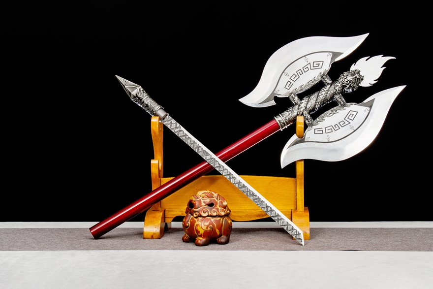 三色铜“青龙刀盘”武士刀（黑檀